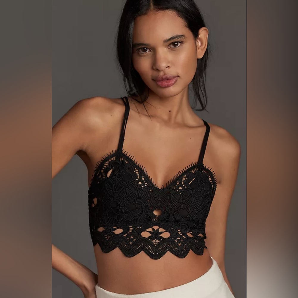 The Viviette Lace Bra Top - Black - Small - NWT
